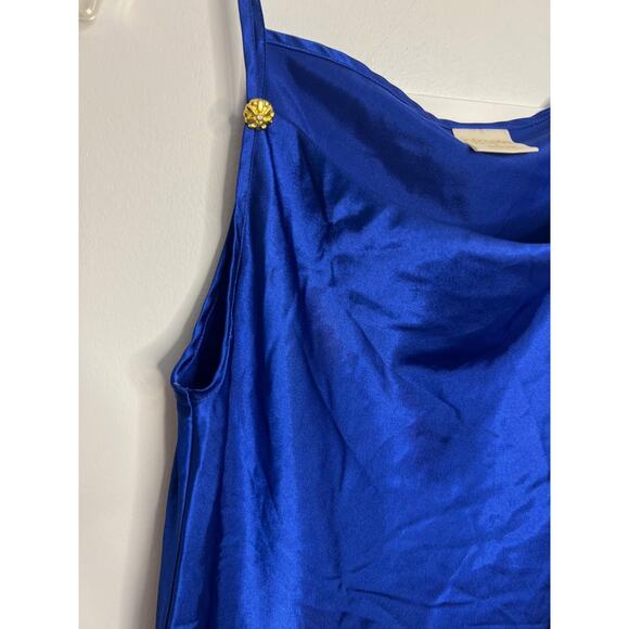 Initimate Style- Women's VINTAGE Satin Spaghetti Strap Nightgown - Sm Blue - Picture 2 of 6